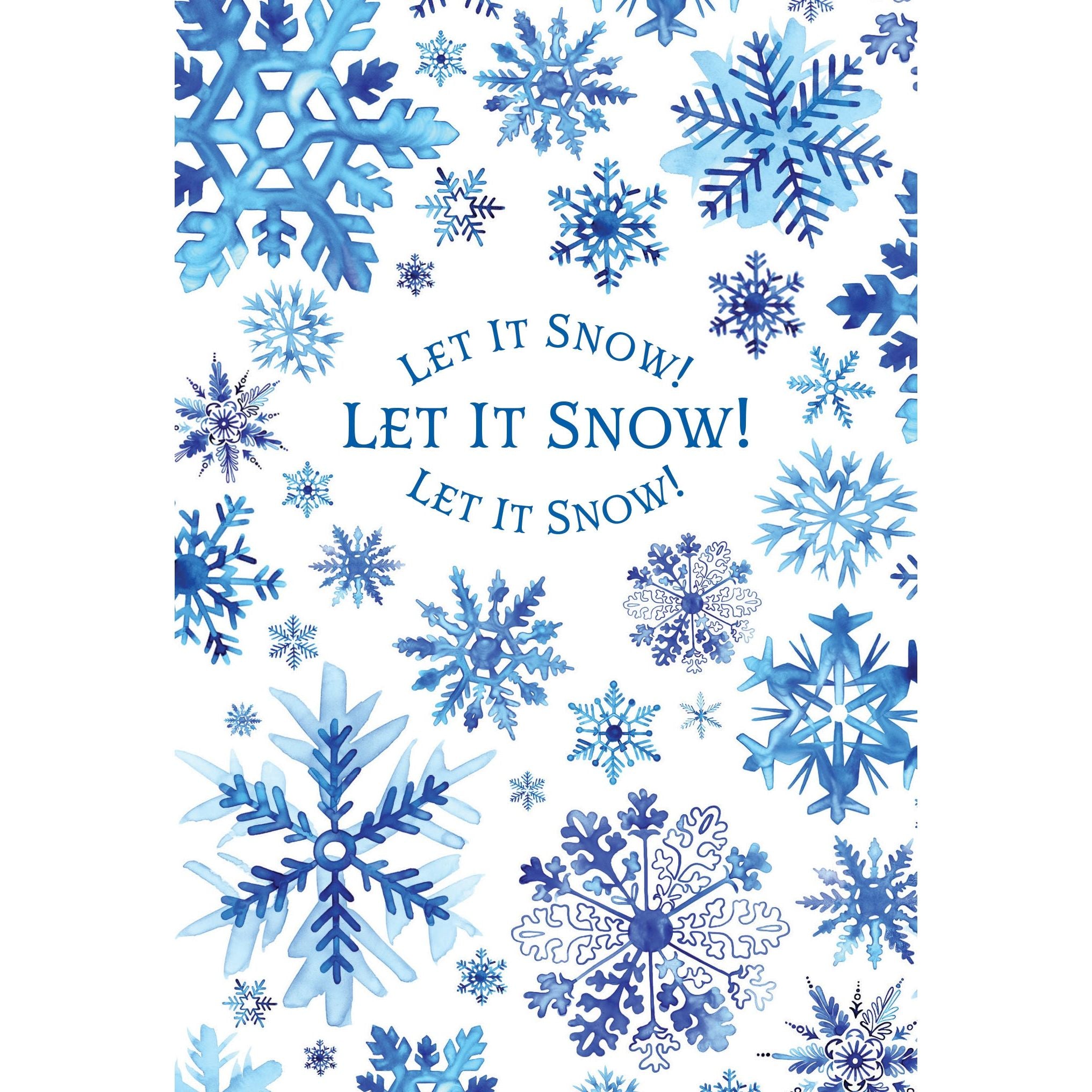 Watercolor Snowflakes Happy Holidays Card